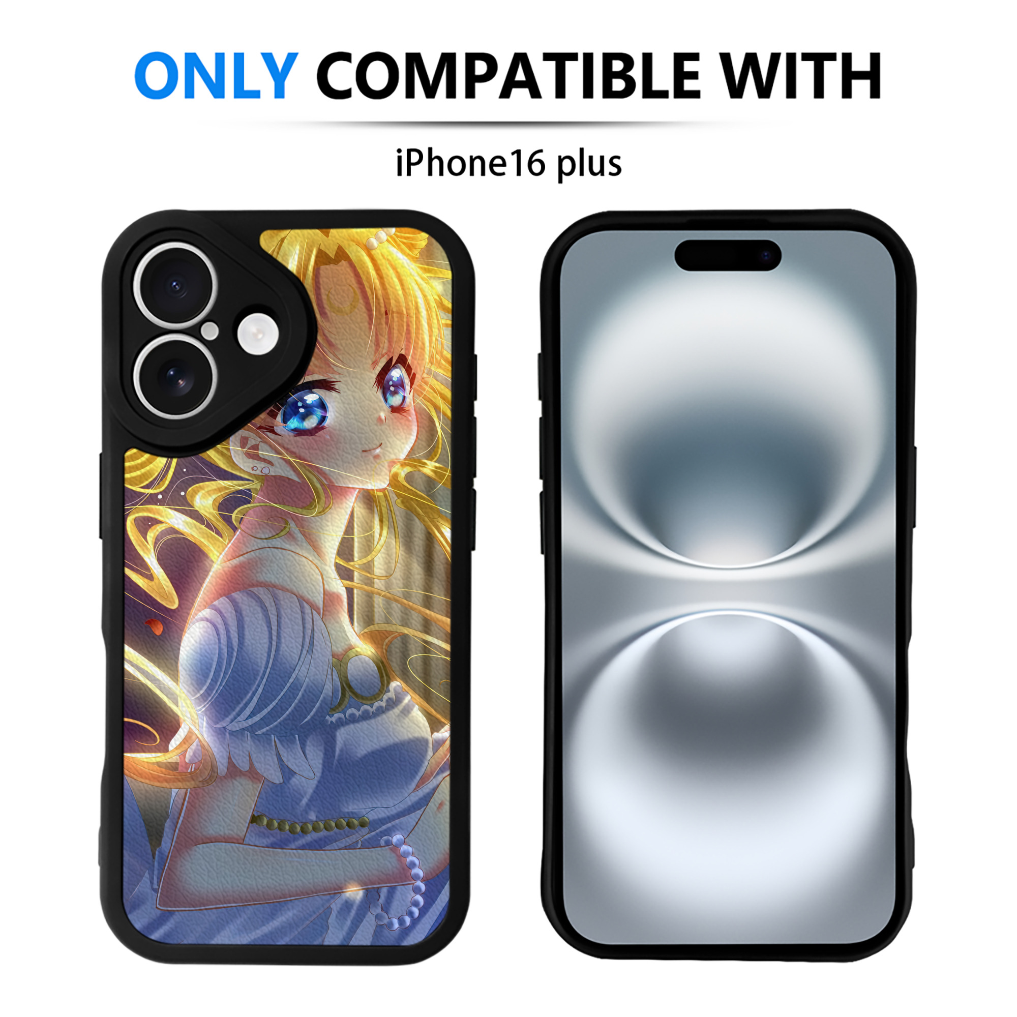 （画像用） 美少女戦士セーラームーン Sailor Moon 【iPhone 16シリーズ対応】シリコンスマホケース（レザー調） 材質：シリコン